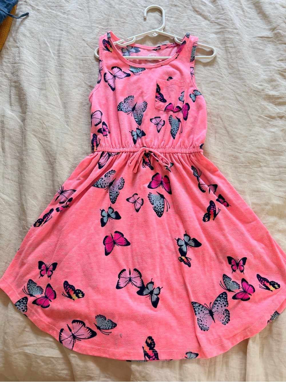 SO Pink Butterfly Tank Dress